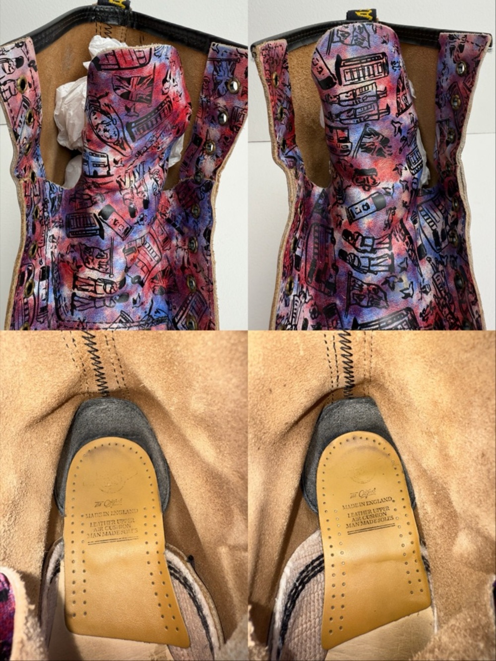 Dr. Martens 1460 Vintage England London Icons Scene Print 8 Eye Boots UK 5 - Picture 13 of 16